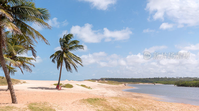 美丽的Gramame海滩，距离Joao Pessoa 12公里，Paraíba，巴西